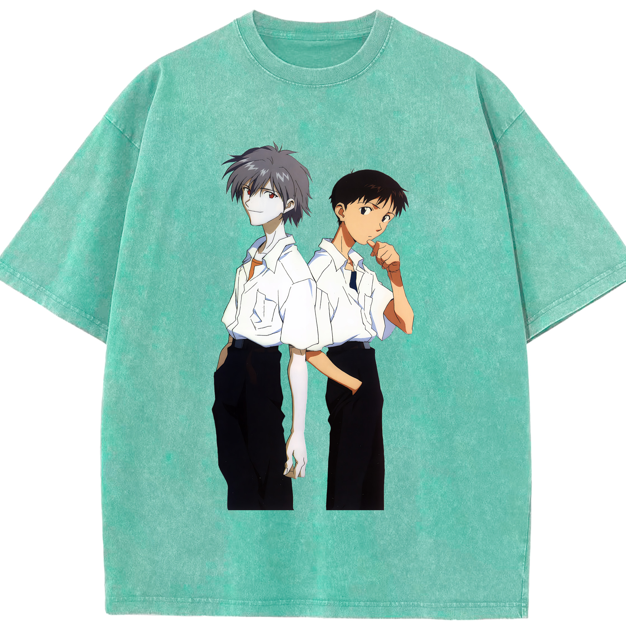 （画像用） EVA 新世紀エヴァンゲリオン 綿100% ヴィンテージ風 半袖Tシャツ（フロントプリント）